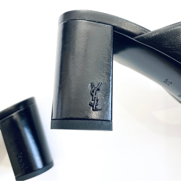 Saint Laurent black leather mules - Picture 9 of 9